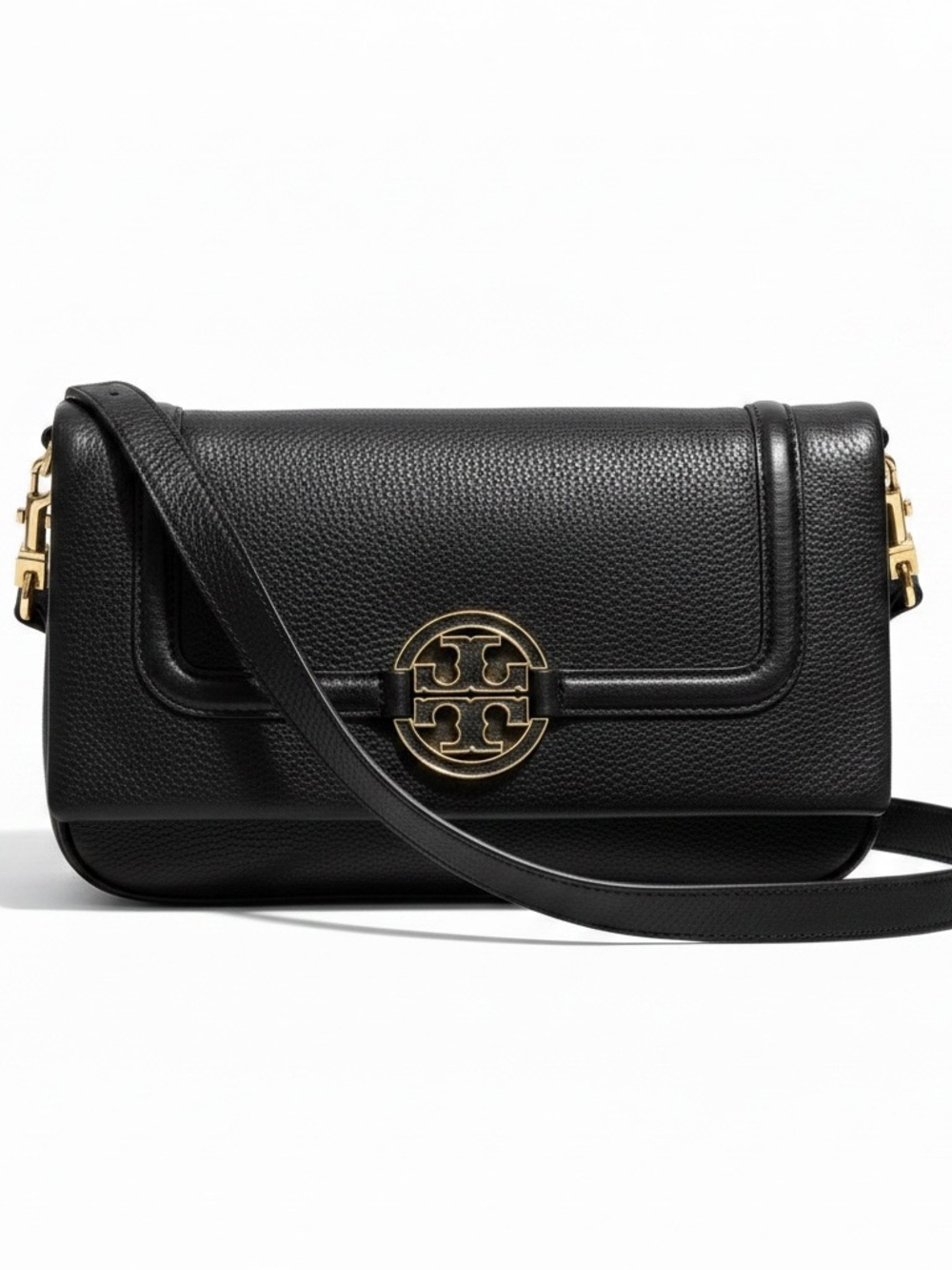 Tory Burch Black Leather Convertible 2 in 1 Bag, Must See Pics! 💼